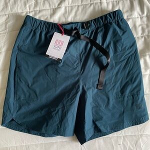 NWT Topo designs river shorts men’s L teal